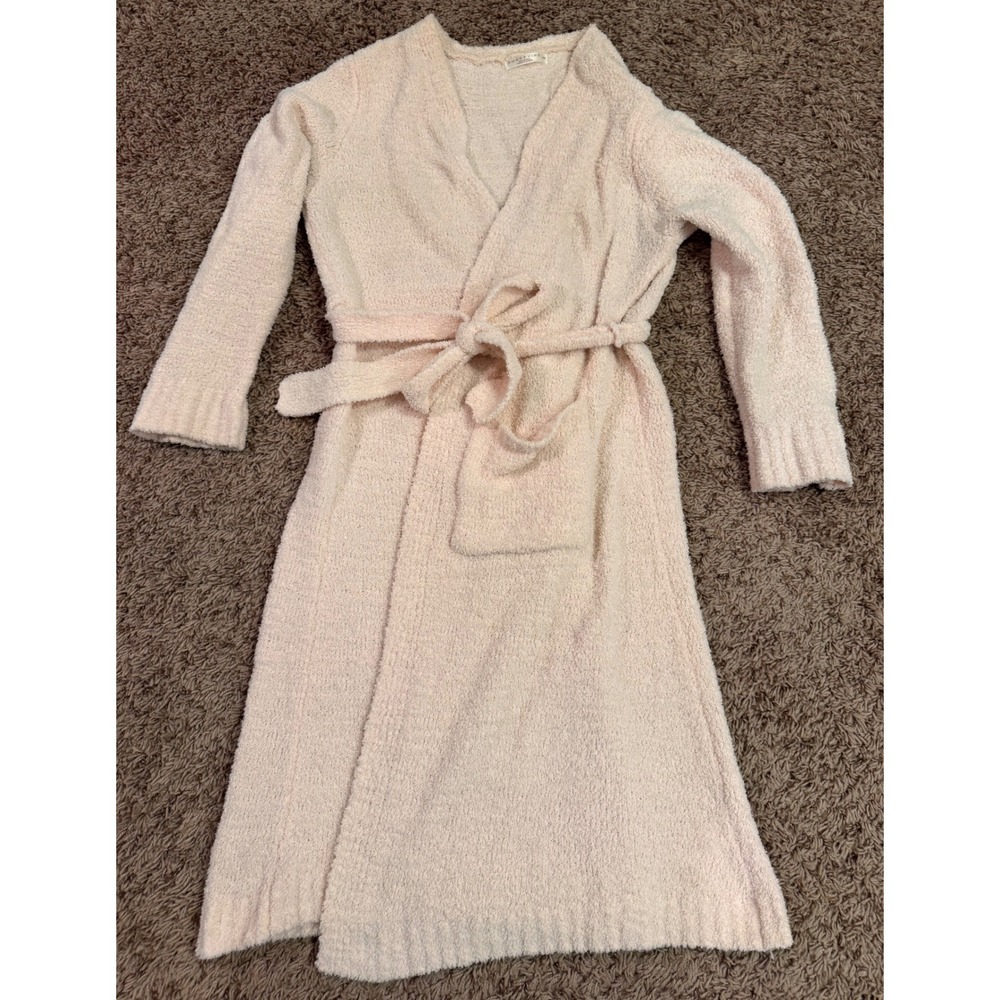 Rose + Vine Women's M/M Blush Pink Plush Fuzzy Robe Belted Cozy